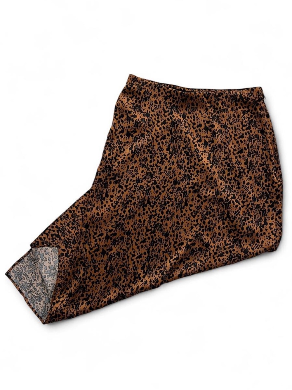 Halogen Leopard Print Maxi Skirt - Brown & Black Small - Picture 4 of 5